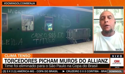 Roberto Carlos no Domingol: "Espero que avião não seja problema no Palmeiras"