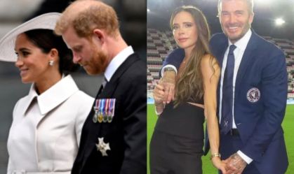 Harry e Meghan rompem amizade com David e Victoria Beckham após briga, diz jornal