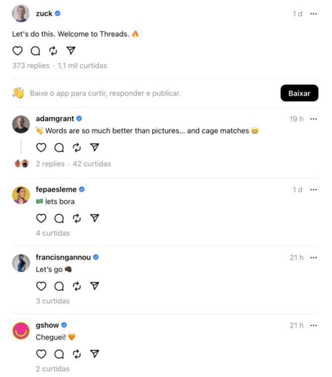 Como o app Threads vai funcionar? - Imagem: divulgação/threads