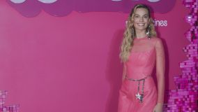 Margot Robbie durante a première de &quot;Barbie&quot; no México