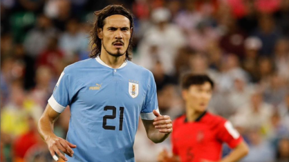 Cavani em jogo da seleção do Uruguai