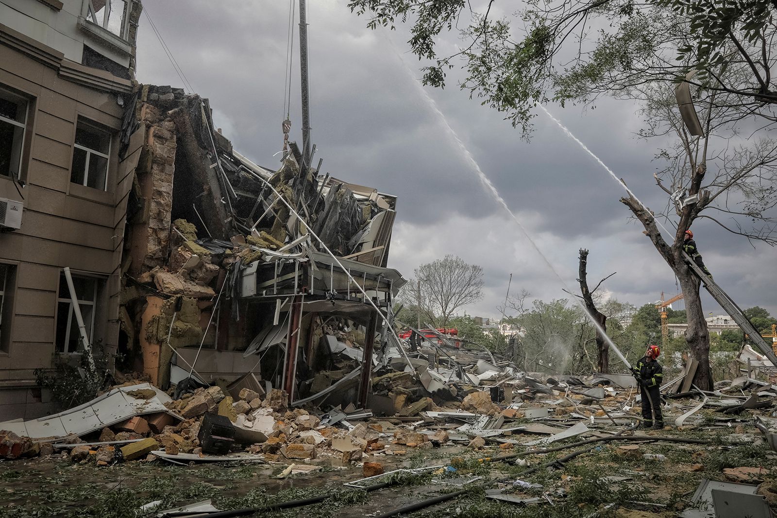 Aftermath of a Russian missile attack in Odesa