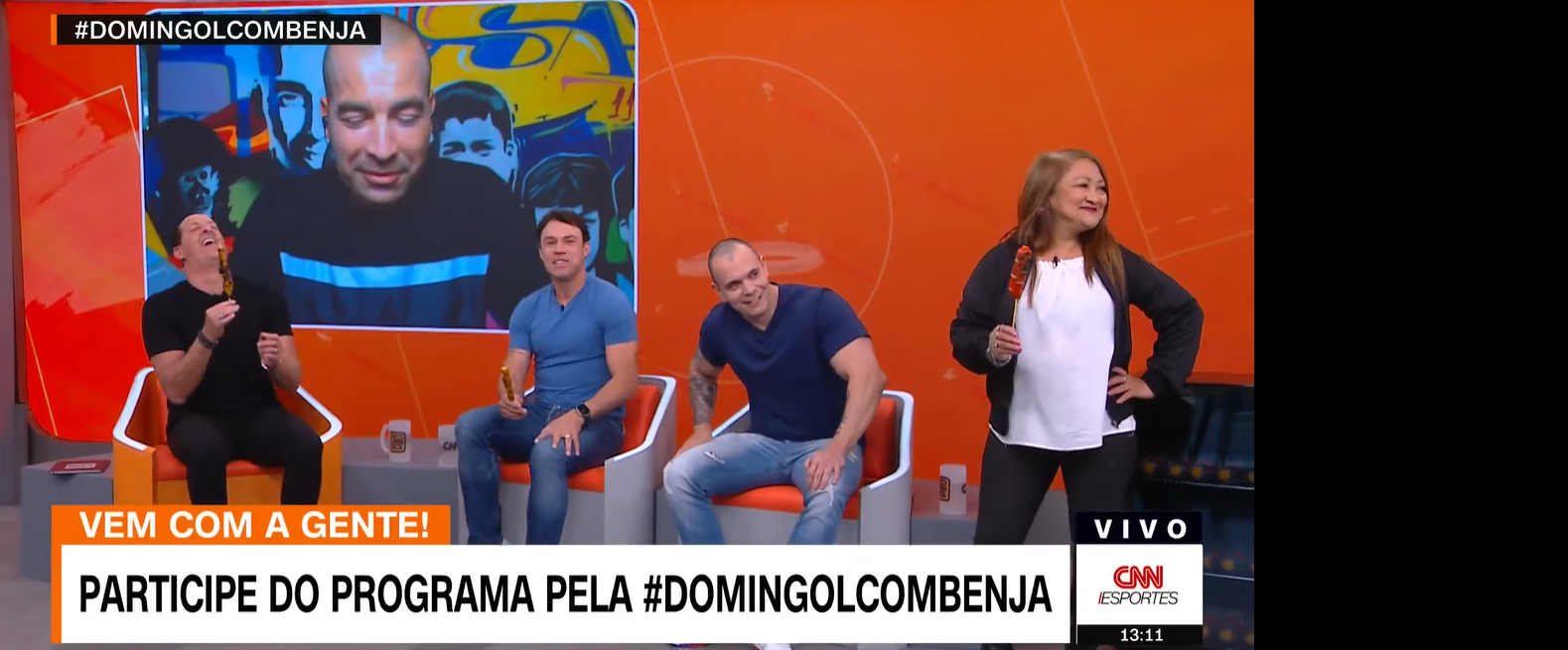 Churrasquinho no estúdio da CNN