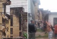 Vídeo de câmera de segurança mostra momento da queda de prédio em Pernambuco
