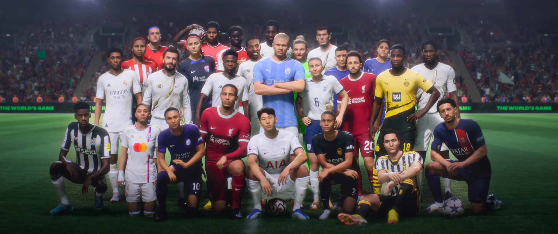 Jogadores em versão virtual no teaser do EA Sports FC