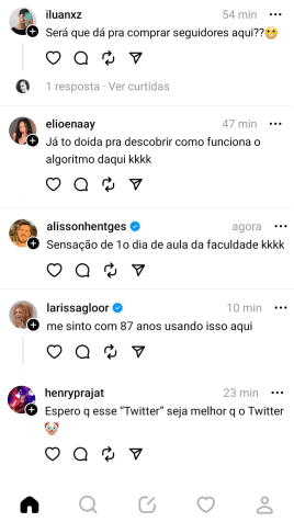 Usuários comparam novo aplicativo com o Twitter / Reprodução / Threads