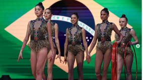 A Seleção Brasileira de conjunto garantiu a vaga olímpica na ginástica ritmica