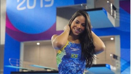 Ingrid Oliveira competindo pelo Brasil no Pan de 2019