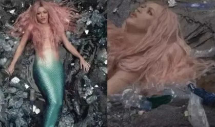 Imagem de destaque do post: Shakira mostra vídeo de susto com rato durante gravação de clipe de "Copa Vacía"