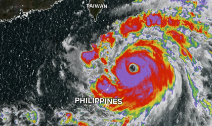 Tempestade no Pacífico vira supertufão e vai em direção às Filipinas com ventos de 240 km/h