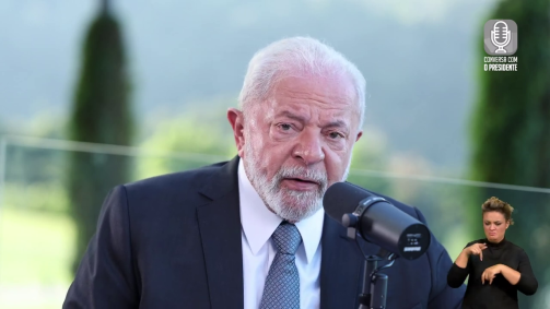 O presidente Luiz Inácio Lula da Silva (PT) durante o programa "Conversa com o Presidente", nesta terça-feira (4)