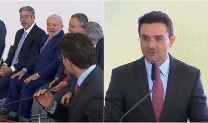 Ao lado de Lira, Lula dá posse a Celso Sabino, do União Brasil, no Turismo