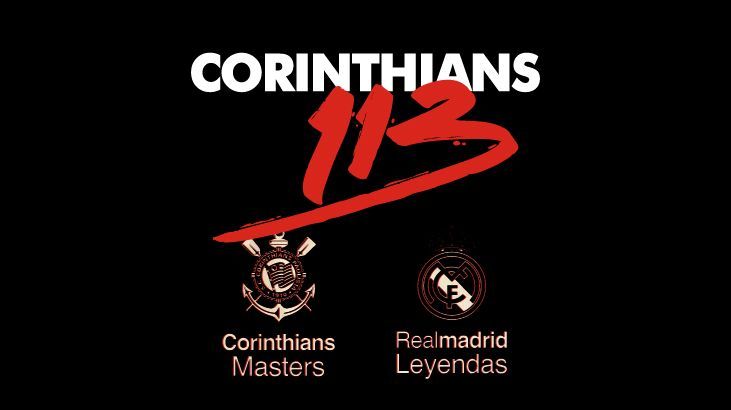 Arte do amistoso divulgada pelo Corinthians