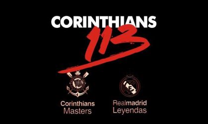 Arte do amistoso divulgada pelo Corinthians