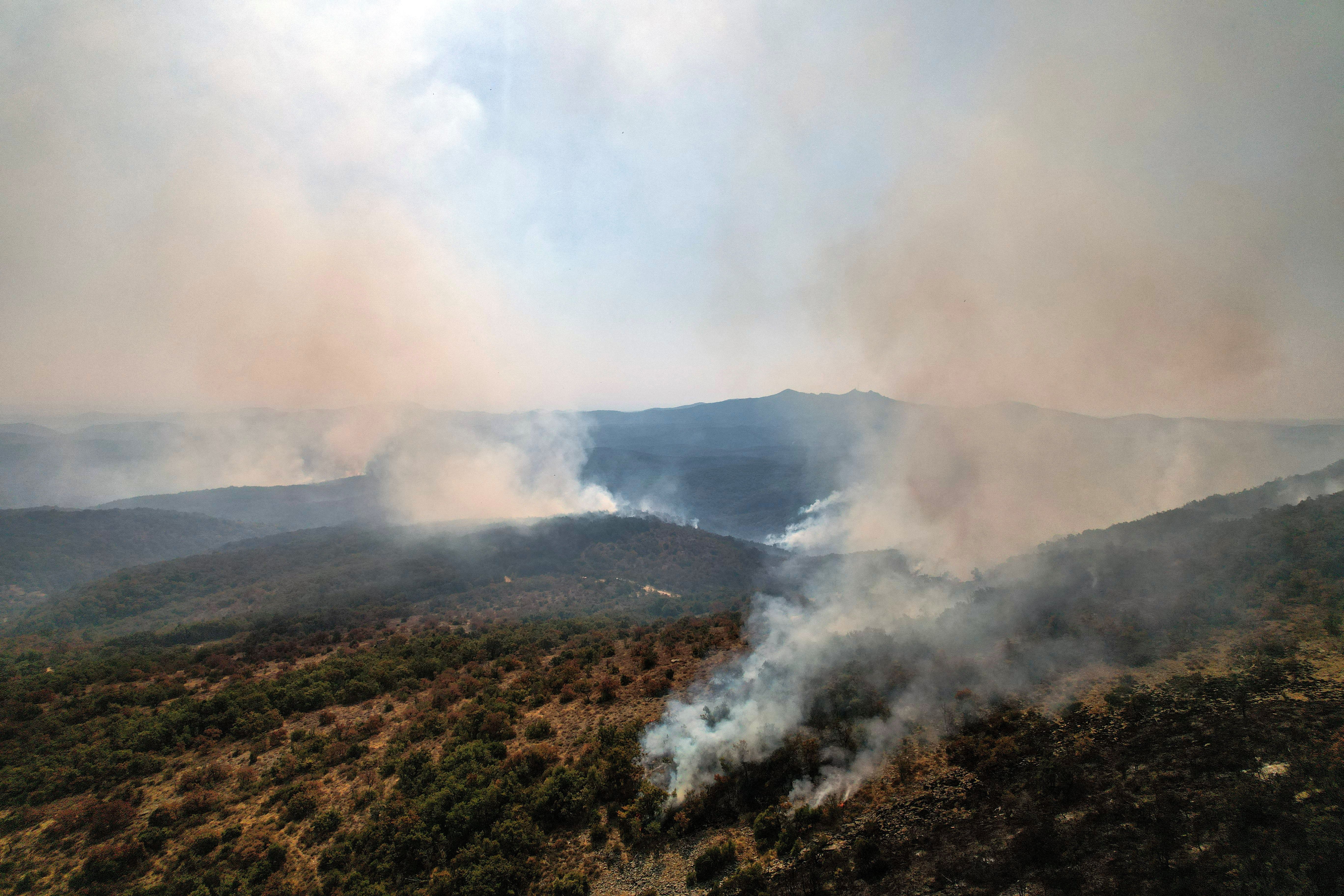 Incêndio na região grega de Evros