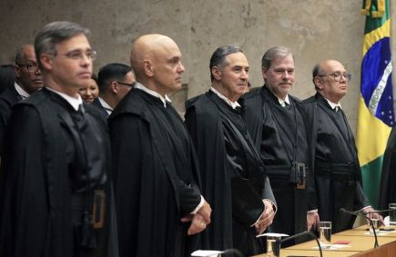 Ministros do STF durante posse de Cristiano Zanin