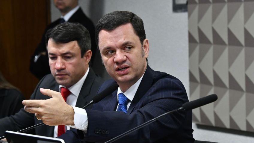 Anderson Torres em seu depoimento à CPI do 8 de Janeiro • Geraldo Magela/Agência Senado