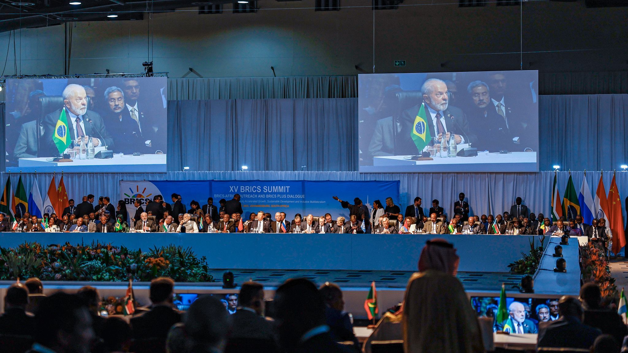 O presidente Luiz Inácio Lula da Silva (PT) durante reunião da cúpula do Brics