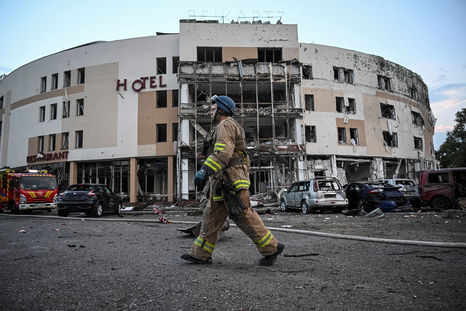 Aftermath of a Russian missile attack in Zaporizhzhia