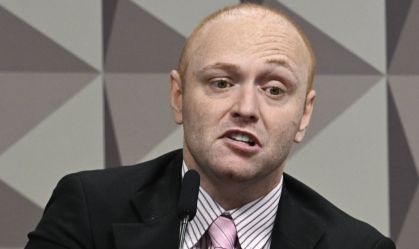 O hacker Walter Delgatti Neto durante depoimento à CPMI do 8 de janeiro
