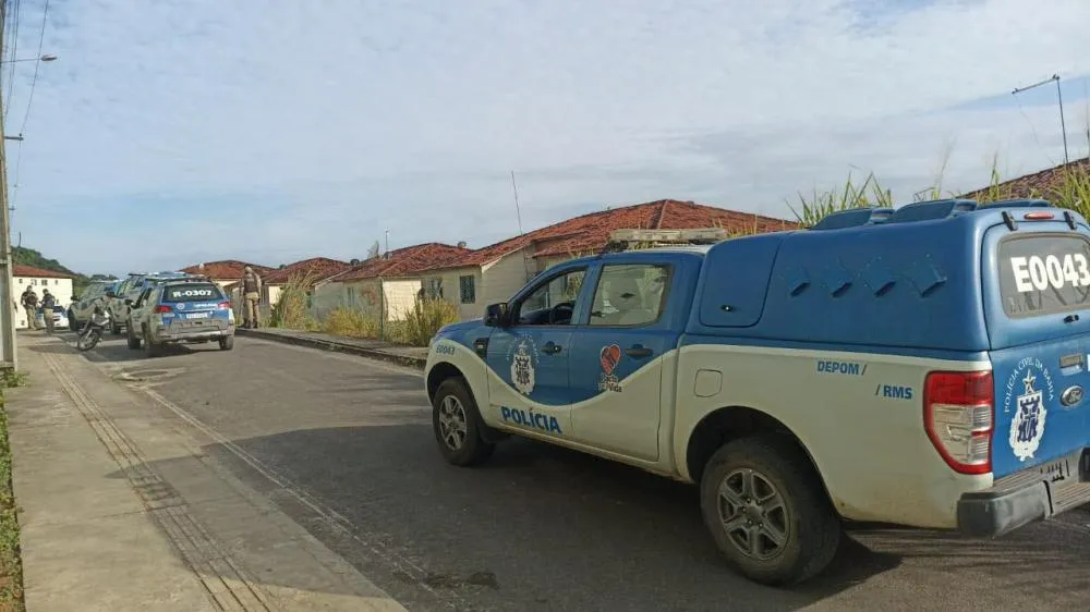 Viatura da Polícia Civil da Bahia em Mata de São João, na Grande Salvador.