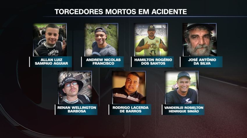 Torcedores morreram em acidente na Rodovia Fernão Dias / CNN/Reprodução