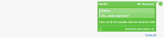 Troca de mensagens entre Marília Alencar e seu marido, no dia 18 de outubro de 2022. / Reprodução