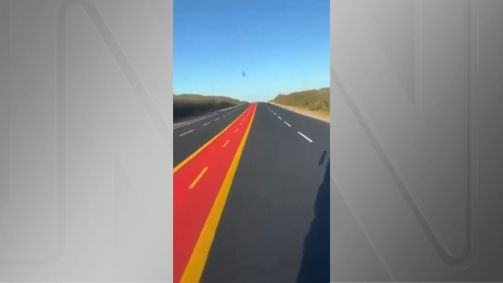 Ciclofaixa no meio de rodovia no Piauí