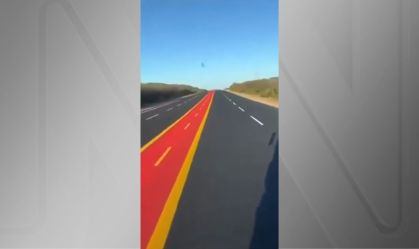 Ciclofaixa no meio de rodovia no Piauí