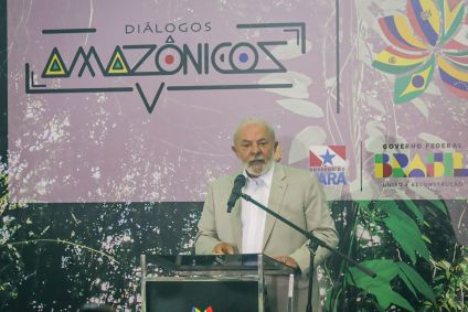 O presidente Luiz Inácio Lula da Silva (PT) durante a Cúpula da Amazônia