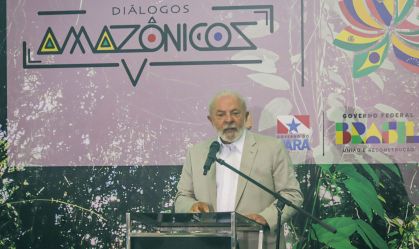 O presidente Luiz Inácio Lula da Silva (PT) durante a Cúpula da Amazônia