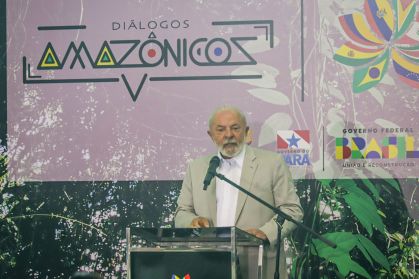 O presidente Luiz Inácio Lula da Silva (PT) durante a Cúpula da Amazônia