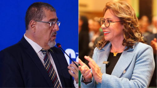 Candidatos à Presidência da Guatemala no segundo turno, no próximo domingo, Bernardo Arévalo (Semilla) e Sandra Torres (UNE)
