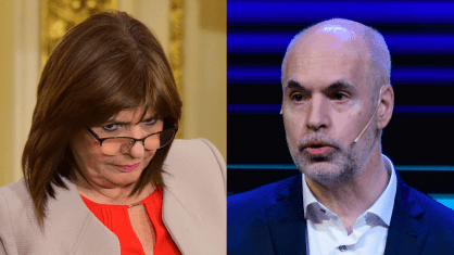 Ex-ministra da Segurança da Argentina, Patricia Bullrich e prefeito da capital do país, Buenos Aires, Horacio Rodriguez Larreta
