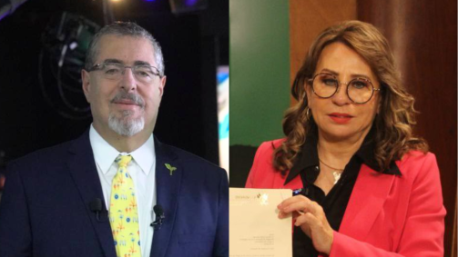 Candidatos à Presidência da Guatemala no segundo turno, no próximo domingo, Bernardo Arévalo (Semilla) e Sandra Torres (UNE)