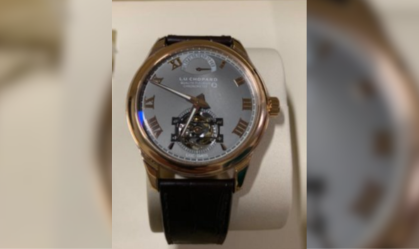 Relógio do conjunto de itens masculinos da marca Chopard intitulado "kit rose"