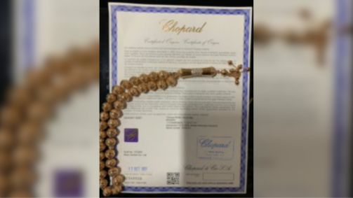 Rosário árabe (masbaha) do conjunto de itens masculinos da marca Chopard intitulado &quot;kit rose&quot;