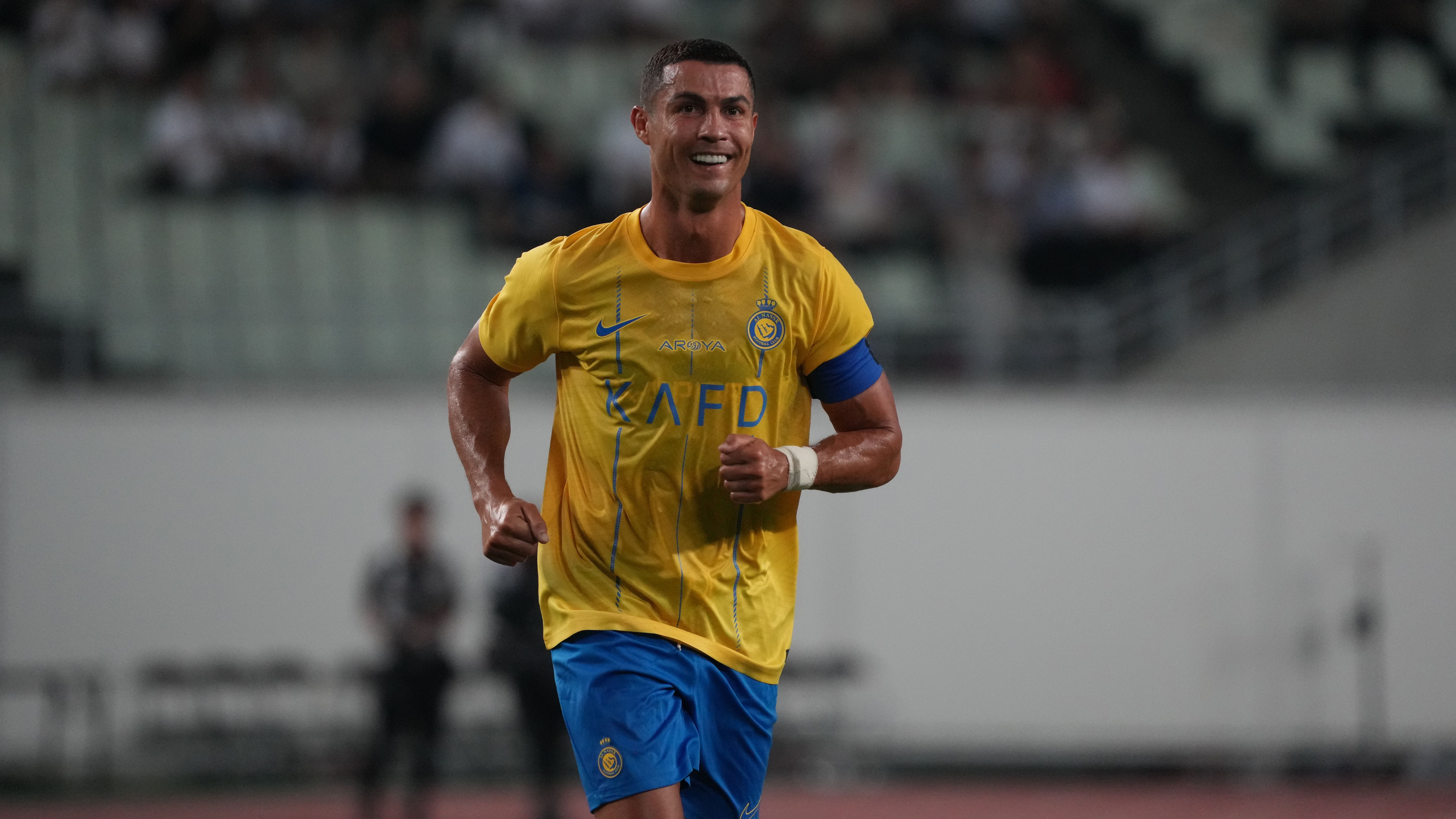 Cristiano Ronaldo comemora gol pelo Al-Nassr, da Arábia Saudita