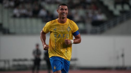 Cristiano Ronaldo comemora gol pelo Al-Nassr, da Arábia Saudita