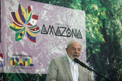 O presidente Luiz Inácio Lula da Silva (PT) durante a Cúpula da Amazônia