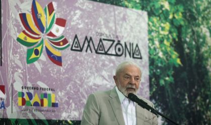 O presidente Luiz Inácio Lula da Silva (PT) durante a Cúpula da Amazônia