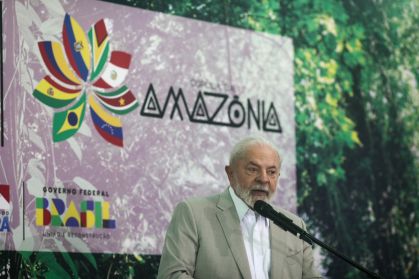 O presidente Luiz Inácio Lula da Silva (PT) durante a Cúpula da Amazônia