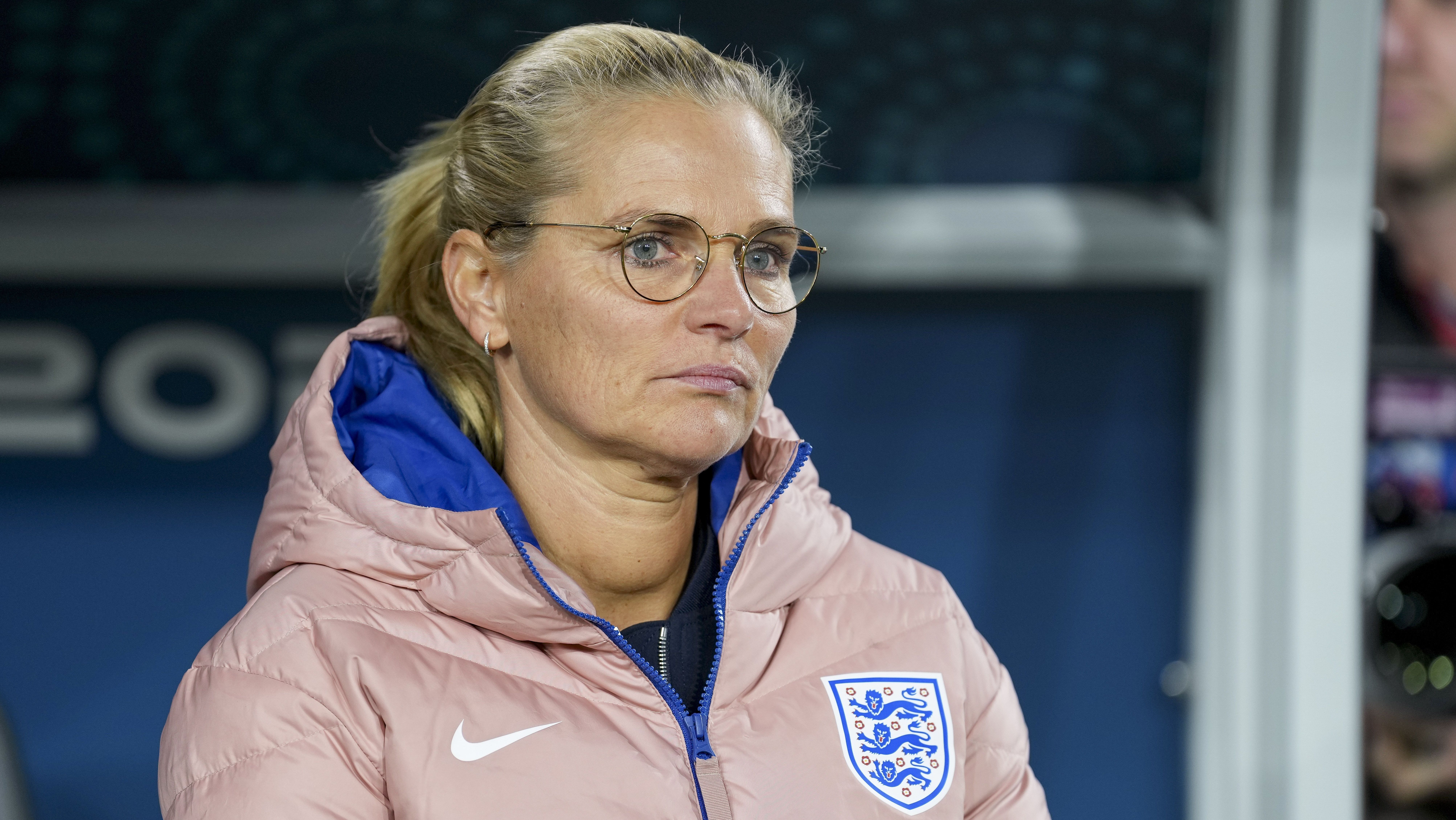 Sarina Wiegman, técnica da Inglaterra, na semifinal da Copa do Mundo contra a Austrália