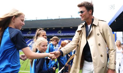 Tom Brady esteve no estádio St. Andrew's, casa do Birmingham, para assistir à equipe