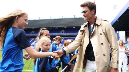 Tom Brady esteve no estádio St. Andrew's, casa do Birmingham, para assistir à equipe