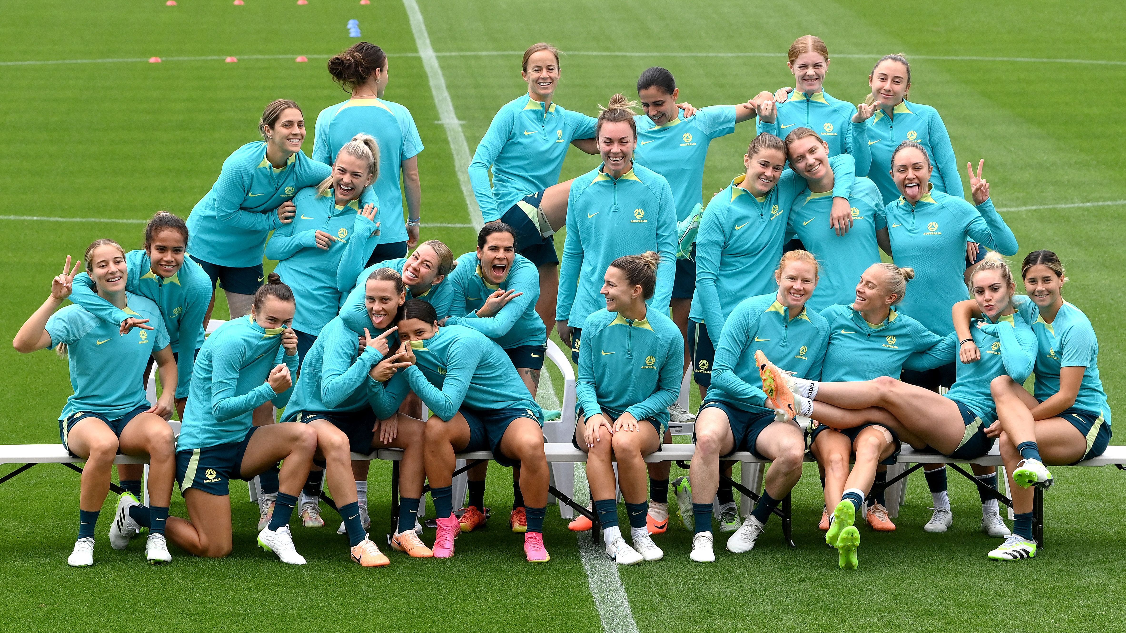 Seleção australiana no último treino da Copa do Mundo