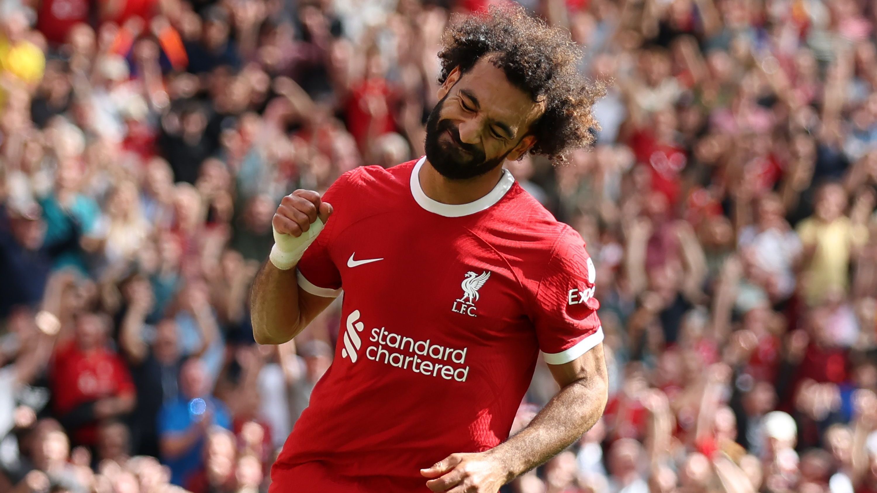 Salah em jogo do Liverpool