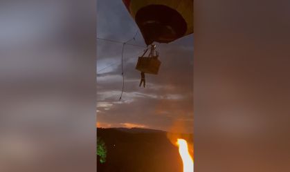 Jovem fica pendurado pelas mãos e cai de balão no interior de Goiás