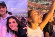 É amizade? Bruna Marquezine e Xolo Maridueña, de “Besouro Azul”, curtem show de Taylor Swift