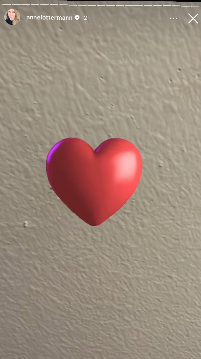 A jornalista Anne Lotermann compartilhou um emoji de coração para celebrar o transplante / Reprodução/Anne Lottermann/Instagram
